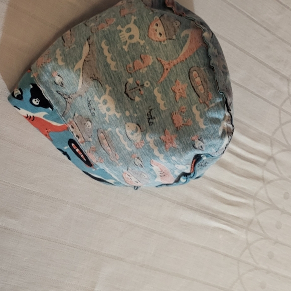 Cute Handmade baby hat WITH COOL PIRATE PATTERN FABRIC - Picture 5 of 8